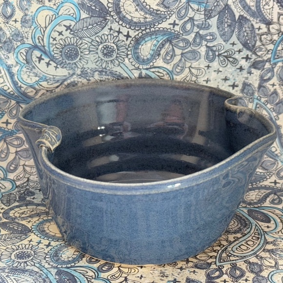 Handmade Other - HANDMADE ARTISAN Bowl Blue Apple Ceramic